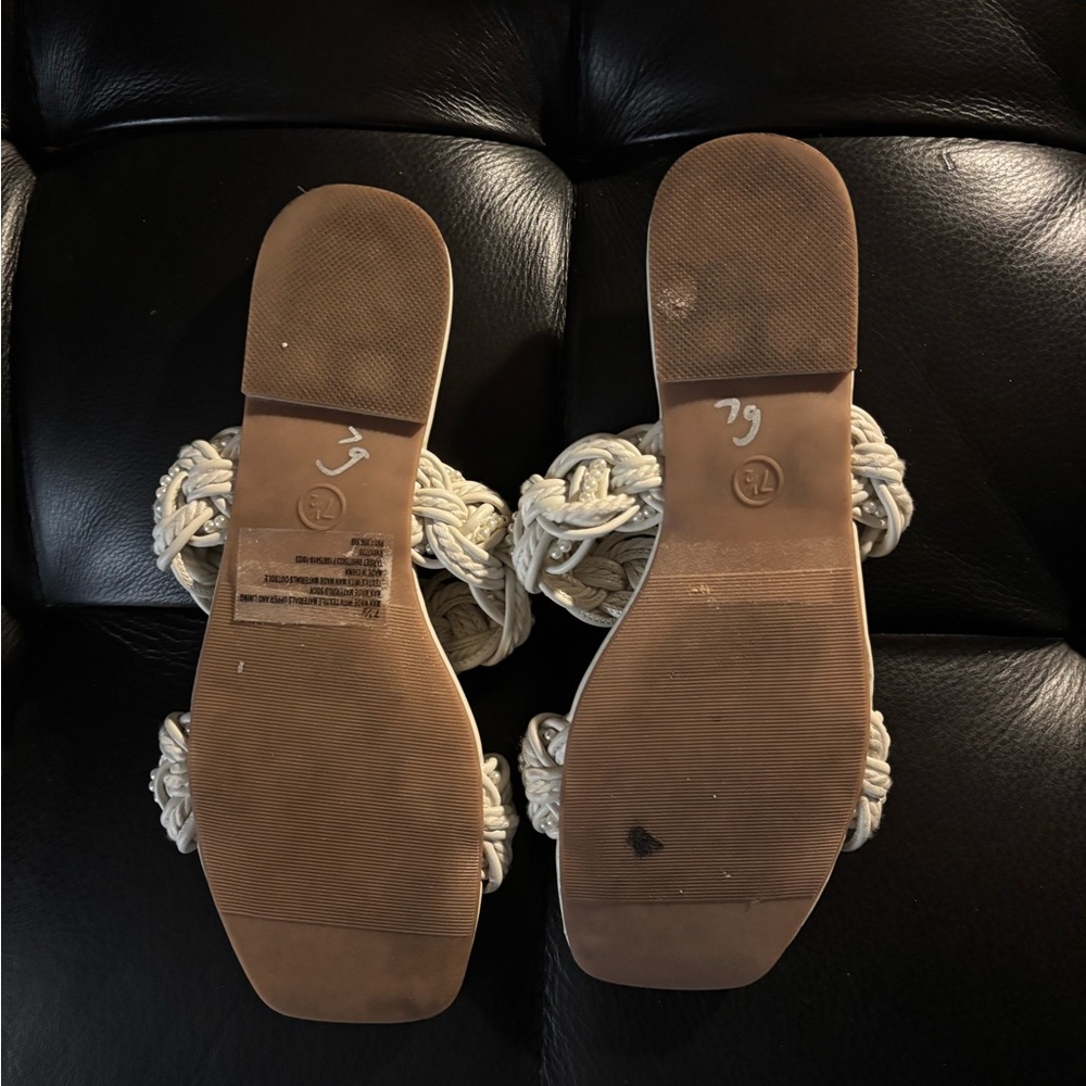 a new day Braided Double-Strap Slide Sandals in Cream - Picture 3 of 3